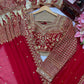 Crimson Zari Sequin Saree