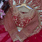 Crimson Zari Sequin Saree