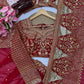 Crimson Zari Sequin Saree
