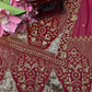 Crimson Zari Sequin Saree