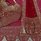 Crimson Zari Sequin Saree