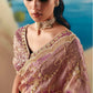 Mauve Shimmer Beaded Saree