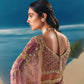 Mauve Shimmer Beaded Saree