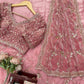 Mauve Shimmer Beaded Saree