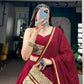 Maroon Ghughari Lace Lehenga