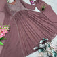 Embroidered Georgette Gown Set