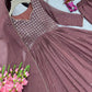 Embroidered Georgette Gown Set
