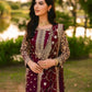 Embroidered Faux Georgette Suit Set with Dupatta