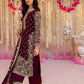 Embroidered Faux Georgette Suit Set with Dupatta