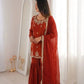 Elegant Fendy Silk Sharara Suit with Zarkan Work for Festive and Wedding Wear