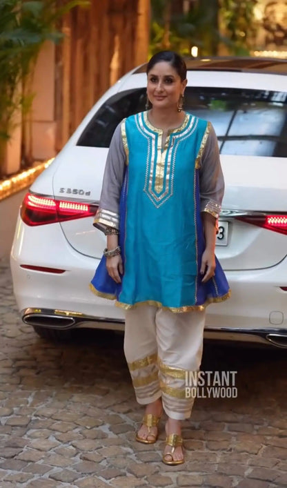 Chinon Gota Patti Kurti Palazzo Set for Festive and Traditional Wear