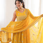 Mustard Sequin Anarkali Set