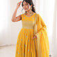 Mustard Sequin Anarkali Set
