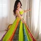 Lime Bandhani Panel Lehenga