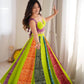 Lime Bandhani Panel Lehenga