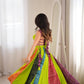 Lime Bandhani Panel Lehenga