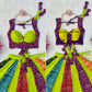 Lime Bandhani Panel Lehenga