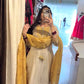 Ivory Mustard Sequin Kurta