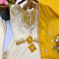 Ivory Mustard Sequin Kurta