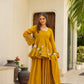 Mustard Gota Peplum Set