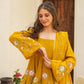 Mustard Gota Peplum Set