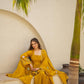 Mustard Gota Peplum Set