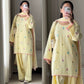 Pastel Yellow Floral Farshi