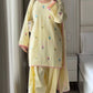 Pastel Yellow Floral Farshi