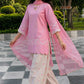 Blush Heart Embroidered Farshi Suit