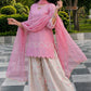 Blush Heart Embroidered Farshi Suit