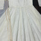 Off White Georgette Anarkali Gown Set for Wedding and Festive Wear