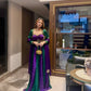Purple Green Sequin Gown