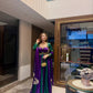 Purple Green Sequin Gown