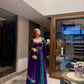 Purple Green Sequin Gown