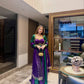 Purple Green Sequin Gown