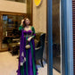 Purple Green Sequin Gown