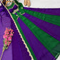 Purple Green Sequin Gown