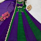 Purple Green Sequin Gown