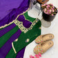 Purple Green Sequin Gown