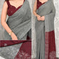Contrast Cutwork Cotton Saree
