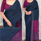 Contrast Cutwork Cotton Saree