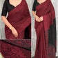 Contrast Cutwork Cotton Saree