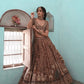 Rust Shikargah Dori Lehenga