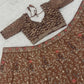 Rust Shikargah Dori Lehenga