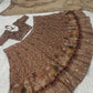 Rust Shikargah Dori Lehenga