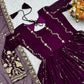 Designer Fox Georgette Embroidered Gown Set for Festive and Wedding Wear