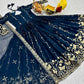 Designer Fox Georgette Embroidered Gown Set for Festive and Wedding Wear