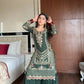 Faux Georgette Heavy Embroidered Sharara Set for Wedding and Festive Wear