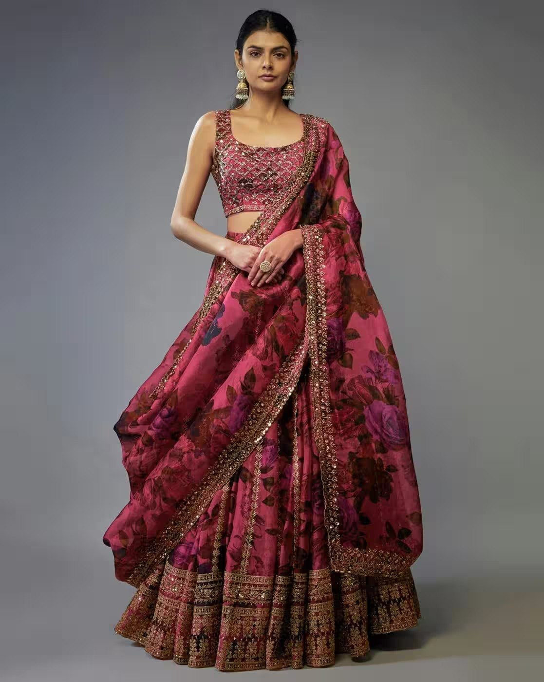 Rani Floral Zari Lehenga