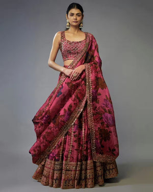 Rani Floral Zari Lehenga